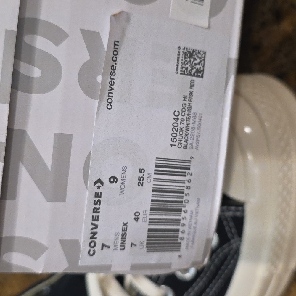 NWT Converse X Comme des Garcons Play Chuck Taylor 70 - SZ W9/M7 - Picture 5 of 9